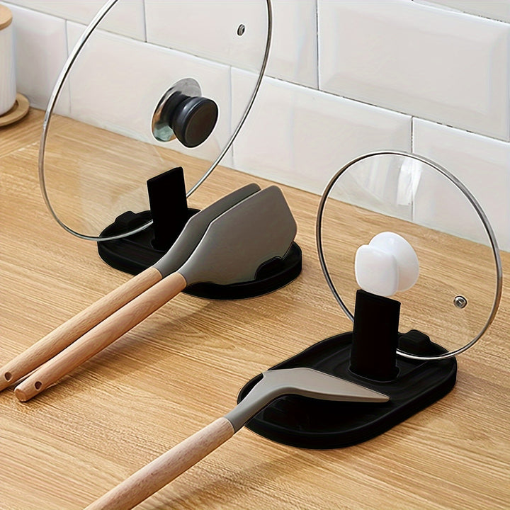 1pc Pot Lid Holder, Soup Spoon Rack