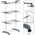Extra Large 4-Tier Foldable Stainless Steel Clothes Drying Rack