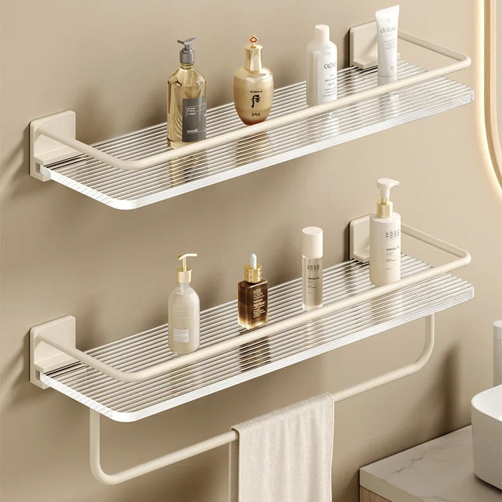 Transparent Acrylic Wall Shelf – No-Drill Bathroom Storage