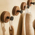 Self-Adhesive Solid Wood Wall Hook for Bathroom & Bedroom