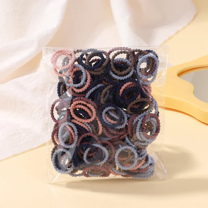 Colorful Nylon Elastic Hair Bands – 100/200pcs