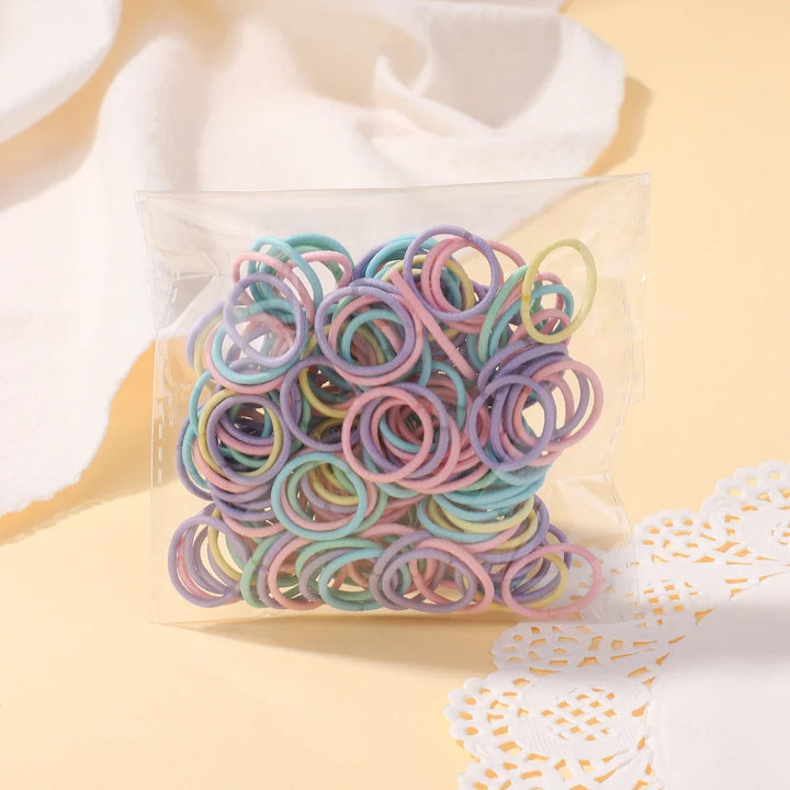Colorful Nylon Elastic Hair Bands – 100/200pcs