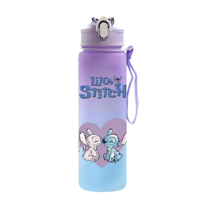 Disney Lilo & Stitch Plastic Straw Water Bottle