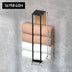 Wall-Mounted Towel Rack – Wooden & Metal Design